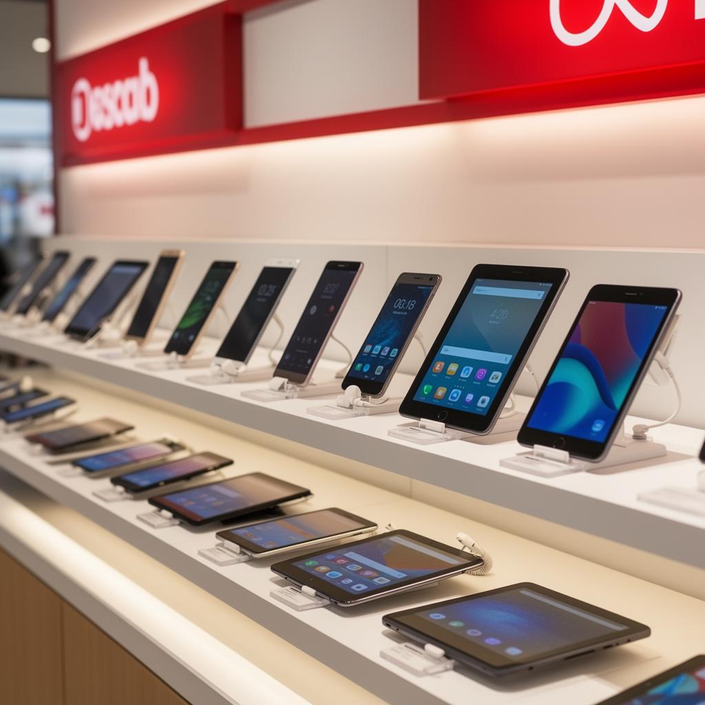 Tested pre-owned phones and tablets on display at Phone Xperts Tulsa